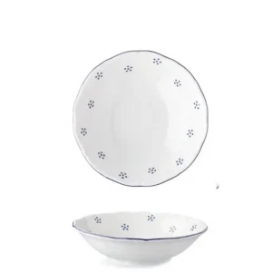 Porcelánová miska Verona Valbella modrá s jemným dekorem modrých teček