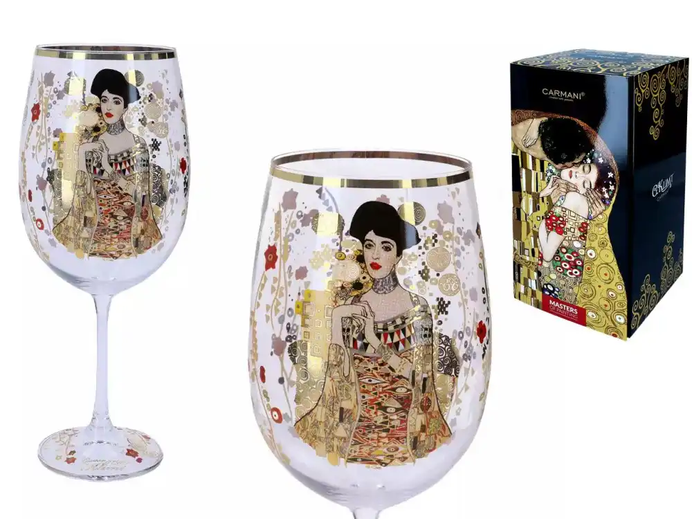 obří sklenice na víno Klimt