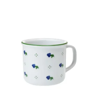 porcelánový hrnek 250 ml s modrými kytičkami