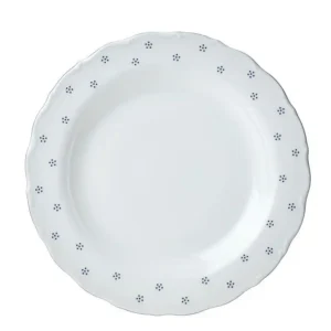 Porcelánový podnos kulatý Valbella modrá 31 cm – jemný dekor modrých teček