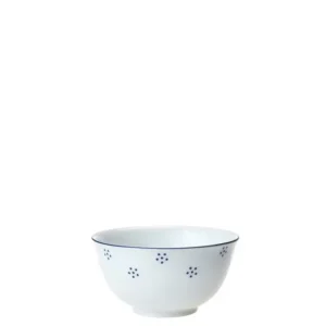 Porcelánová miska 11 cm Valbella modrá s jemným dekorem modrých teček