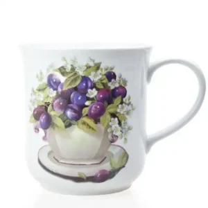 velký porcelánový hrnek Golem 1,5 l švestky