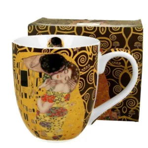 hrnek Klimt porcelánový s motivem Polibek