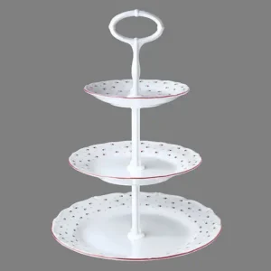 porcelánový etažér 3-patrový s dekorem Francesca