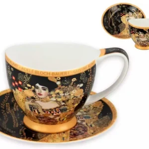 Porcelánový šálek s podšálkem Klimt Adele 350 ml