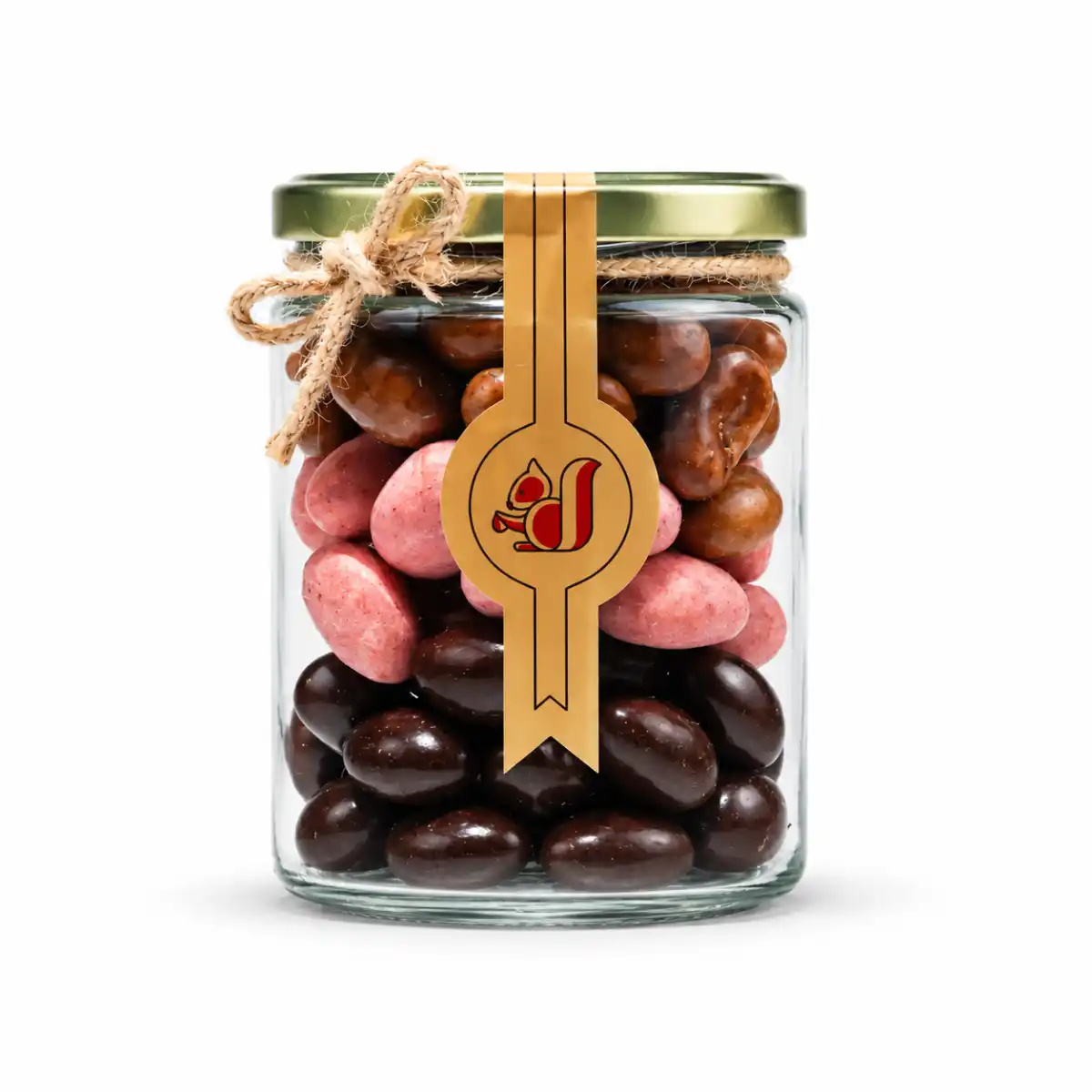 Ořechy v čokoládě ve sklenici 360 g dárkové balení