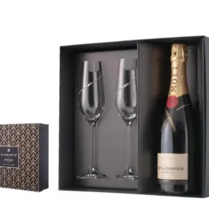 Sklenice na šampaňské dárkový set s křišťály Swarovski