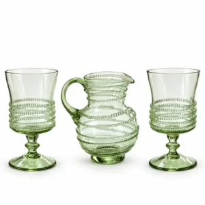 Sklenice na pivo ze zeleného lesního skla se džbánkem