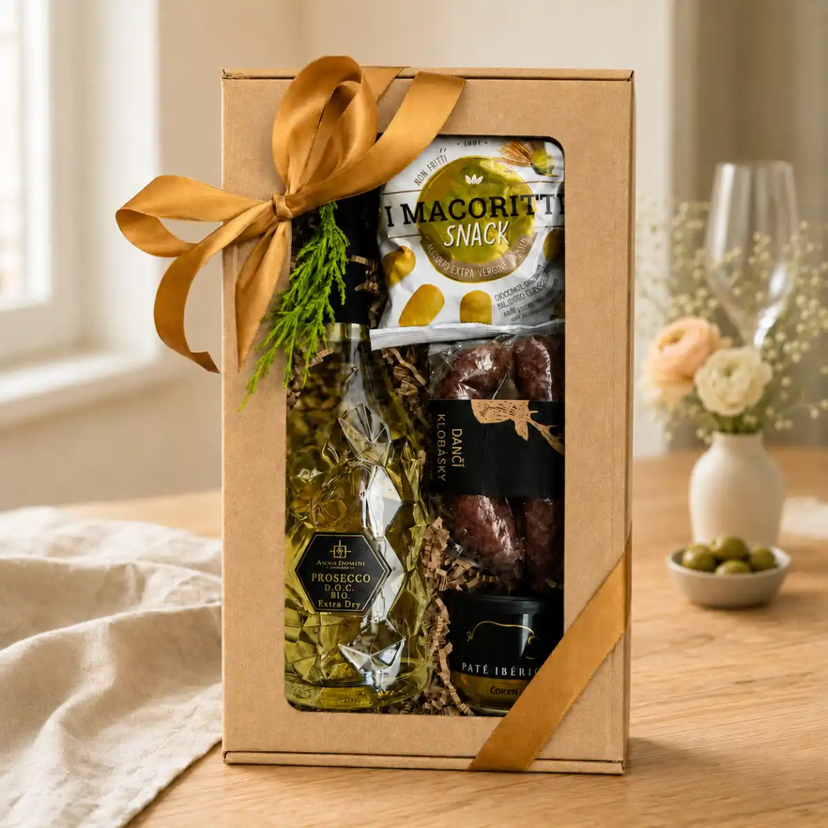 Prosecco ve tvaru diamantu v dárkovém balíčku