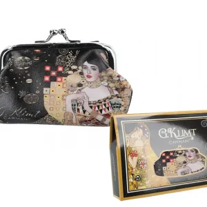 menší stylová peněženka s dekorem Adele od Klimta