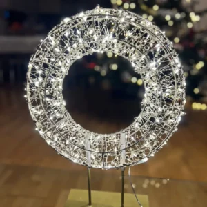 LED vánoční dekorace věnec