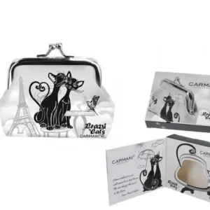 malá peněženka s dekorem zamilovaných koček