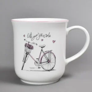 velký porcelánový hrnek Golem 1,5 l s dekorem kola