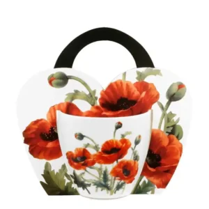 Porcelánový hrnek 460 ml s potiskem Vlčí máky