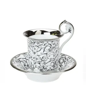 Šálek s podšálkem na nožkách z míšeňského porcelánu 0,2 l