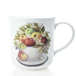 velký porcelánový hrnek Golem 1,5 l jablka