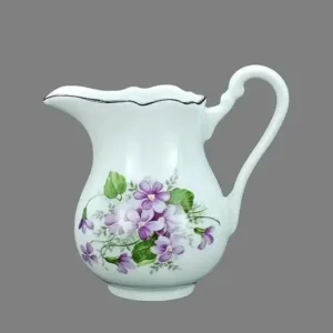 Porcelánová konvička na mléko 250 ml dekor Fialky