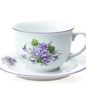 Šálek s podšálkem 500 ml dekor Fialky Dubí