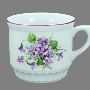 Porcelánový hrnek 400 ml dekor Fialky Dubí