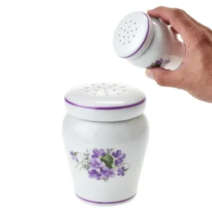 Porcelánová sypací cukřenka 200 ml dekor Fialky Dubí