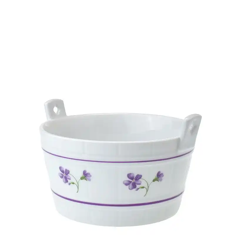 Porcelánová miska ve tvaru díže dekor Fialky Dubí