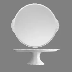 Talíř dortový 30 cm s uchy na noze Verona bílá G. Benedikt 1882