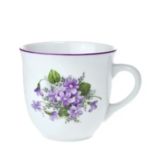 Porcelánový hrnek 400 ml dekor Fialky Dubí