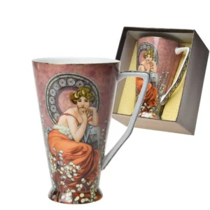 velký porcelánový hrnek s motivem Alfons Mucha