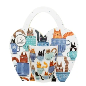 Porcelánový hrnek kočky v šálcích