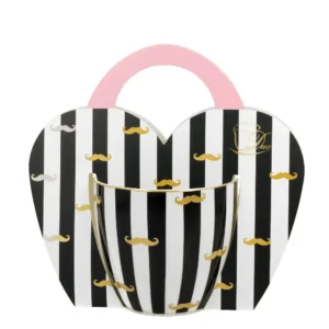 Duo Gifts Porcelánový hrnek 460 ml Zlaté knírky