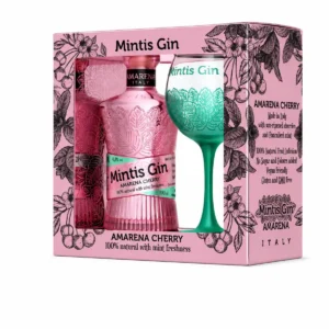 Mintis Gin Amarena 0,70 l a jedna sklenička