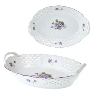 Porcelánový podnos dekor Fialky