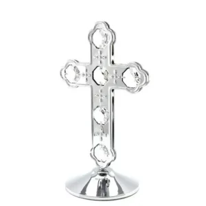 dekorační Kříž stříbrný