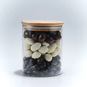 Dárkové ořechy v čokoládě ve skleněné dóze