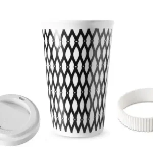 G.Benedikt Cestovní porcelánový pohárek na kávu 440 ml - Mřížka