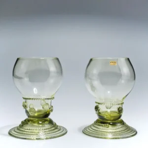 Historické sklenice lesní sklo – sada 2 ks