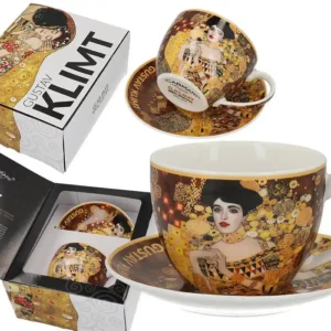 Porcelánový šálek Klimt a podšálku s dekorem Adele pro milovníky kávy