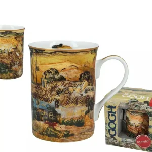 porcelánový hrnek Van Gogh obraz Domy na kopci 360 ml