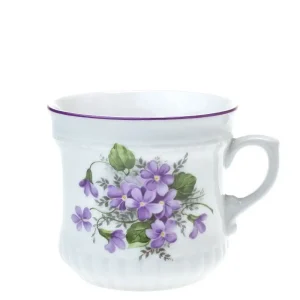 porcelánový hrnek Fialky 370 ml