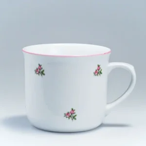 velký porcelánový hrnek s růžičkami