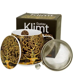 Porcelánový hrnek se sítkem 430 ml dekor Strom života