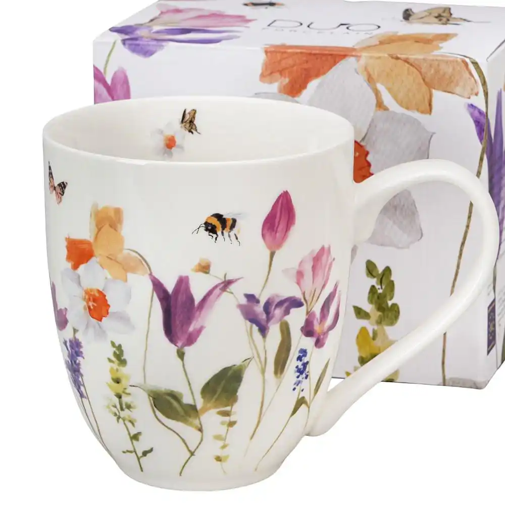 Dárkový porcelán - hrnek Jarní louka objem 1 litr