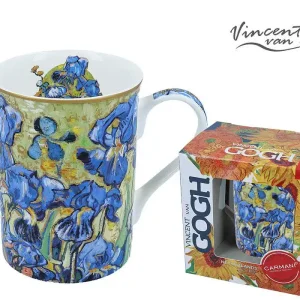 Designový porcelánový hrnek s květy od Van Gogha
