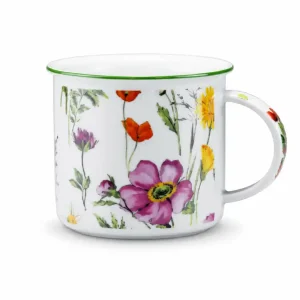 porcelánový hrnek 380 ml s květinovým dekorem jarní louky