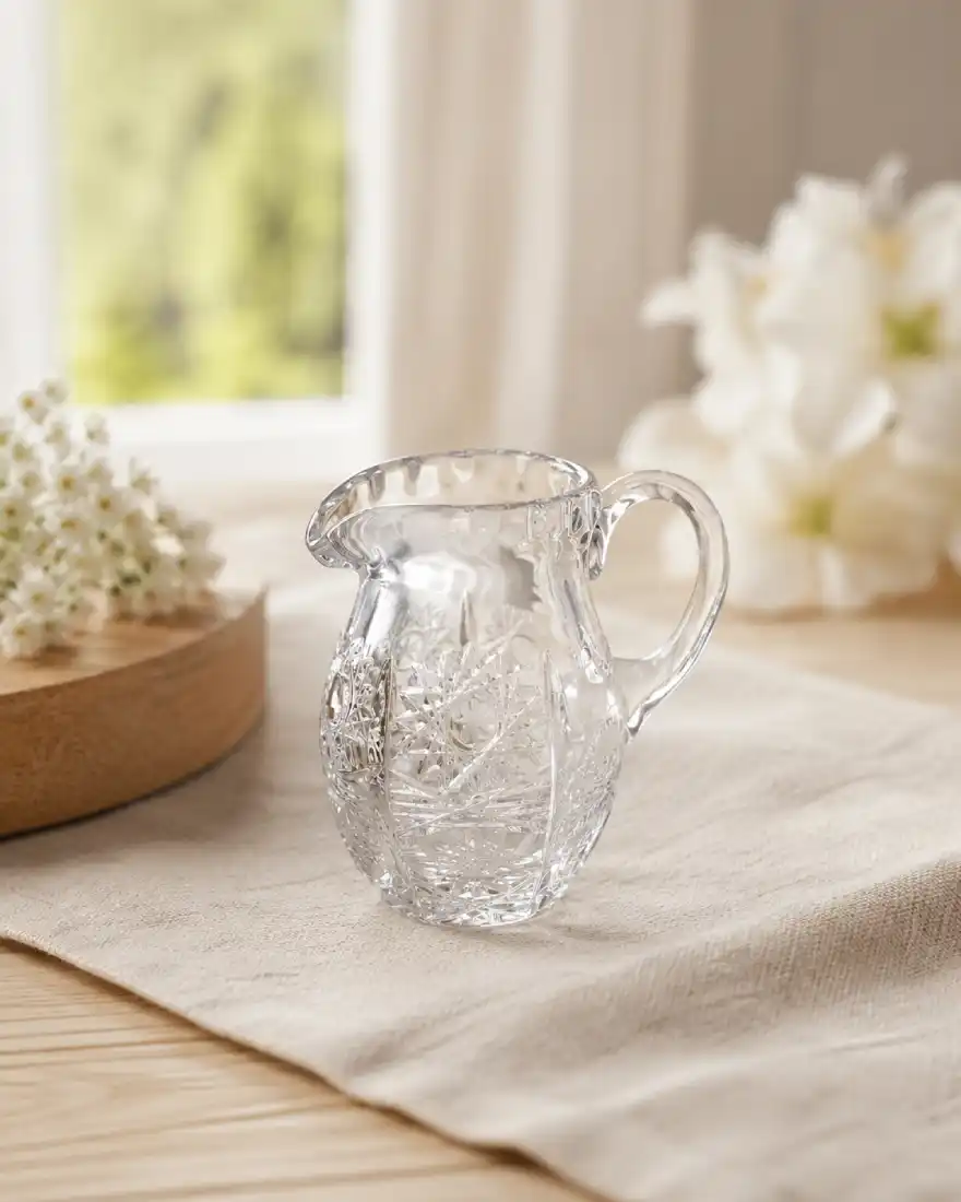 Elegantní mini broušený džbánek z českého křišťálu