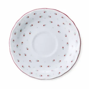 Porcelánový podšálek Francesca s dekorem drobných růžiček.