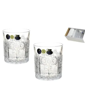 Broušené sklenice na whisky z českého křišťálu sada 2 ks
