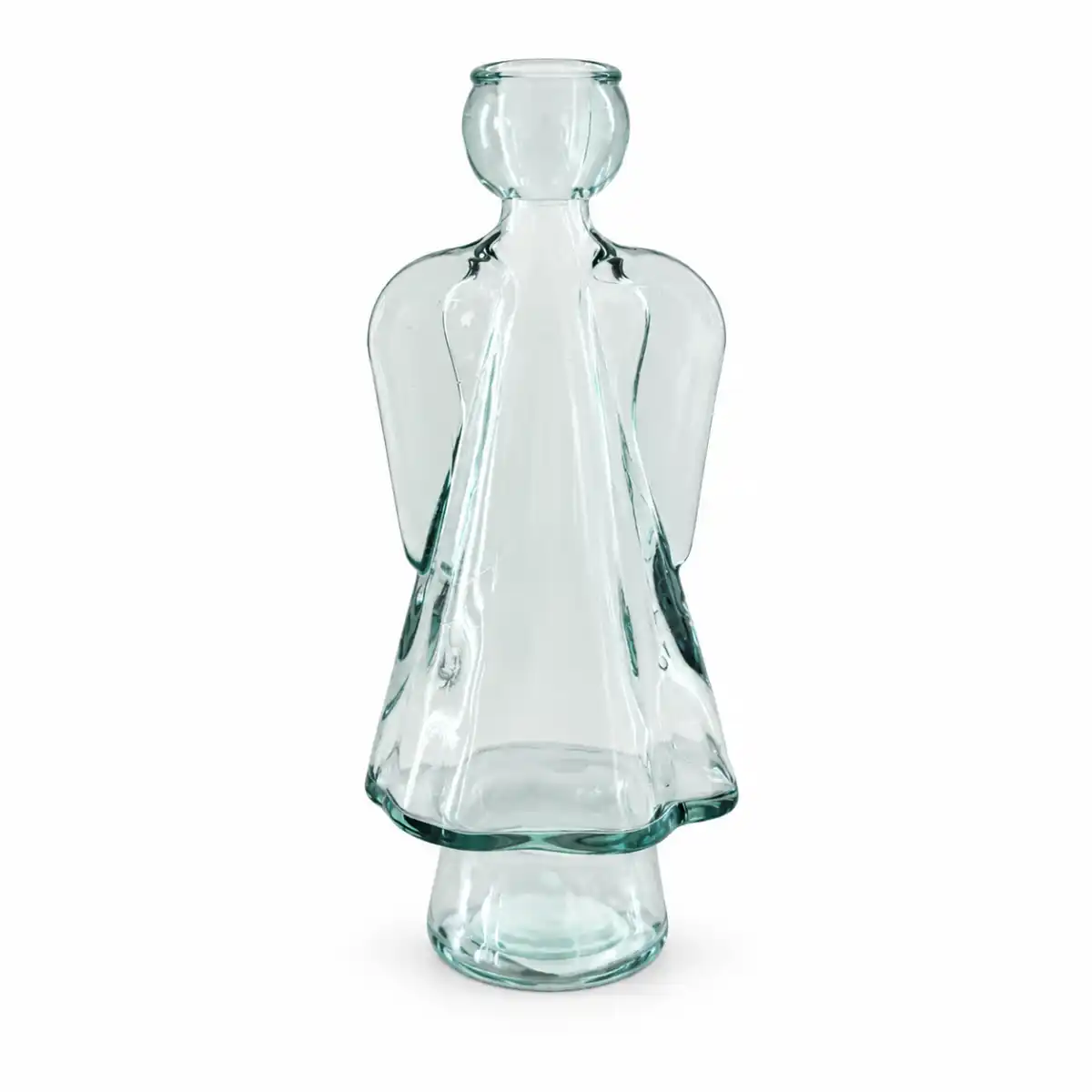 Skleněný svícen Anděl 24 cm na vysokou svíčku